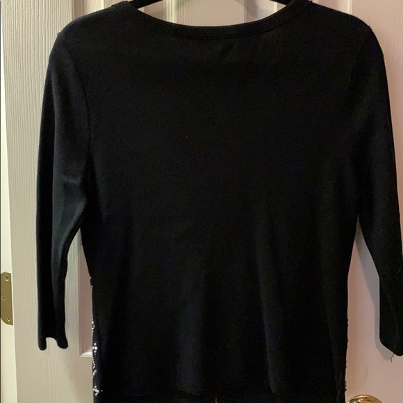 Classic Black with Pearl Detail SZ S Black Sweater - Picture 6 of 6